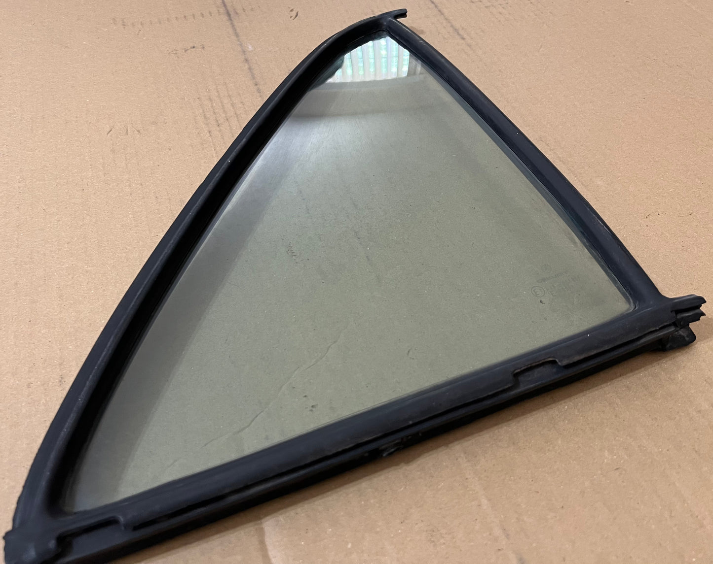 Used Mercedes-Benz Quarter Window Glass w/ Rubber Moulding Rear Right W123